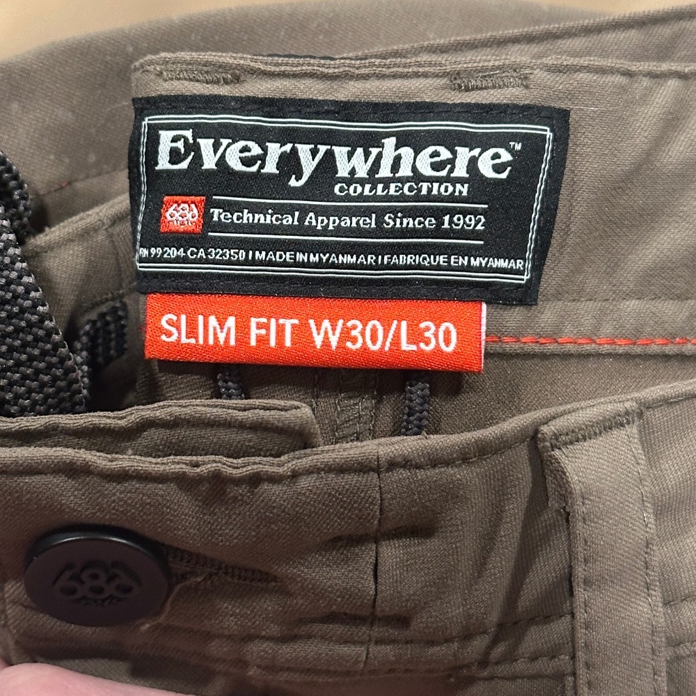 686 EVERYWHERE PANT - SLIM FIT - 30x30 - Tobacco